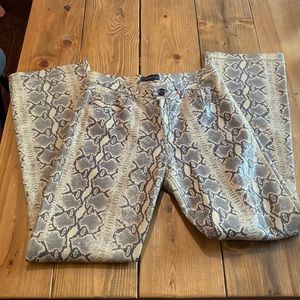 Vintage Snake Skin Genuine Leather Flares